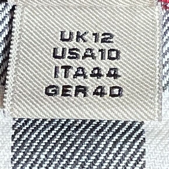 BURBERRY KENSINGTON Trench Coat Nova Check Lined Red Long Jacket Women Size 10 - Picture 14 of 16